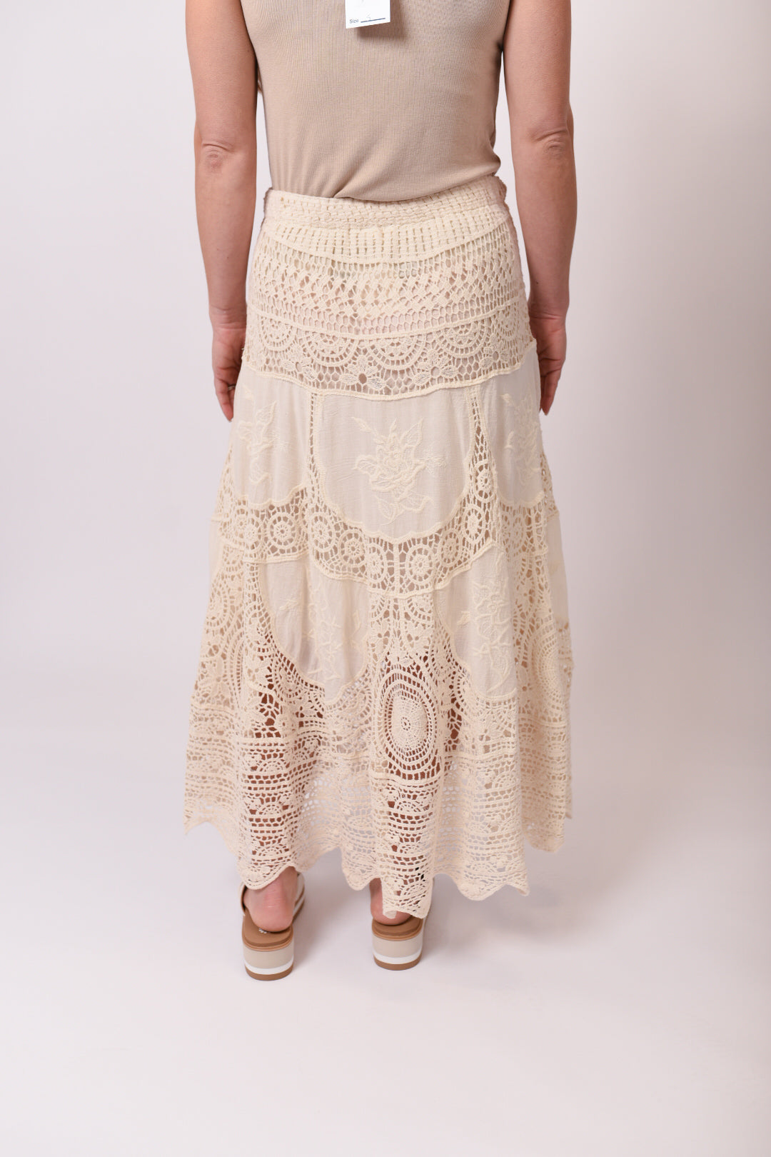 Sandy Shore Crochet Midi Skirt