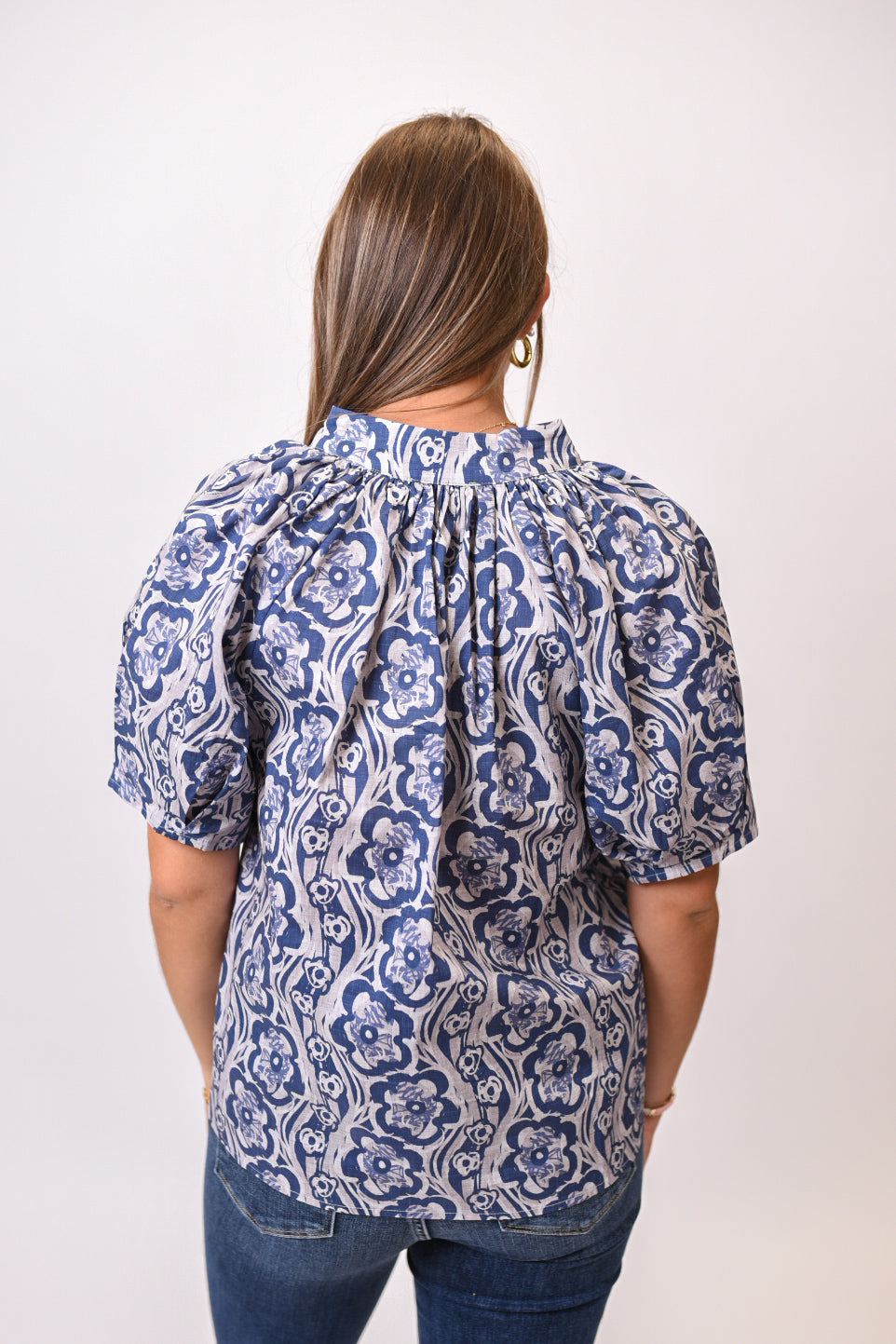 Starry Night Blooms Blouse in Midnight