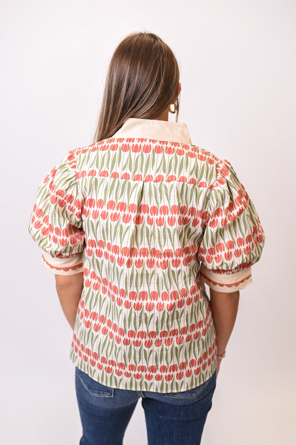 Petal Poetry Blouse in Ecru