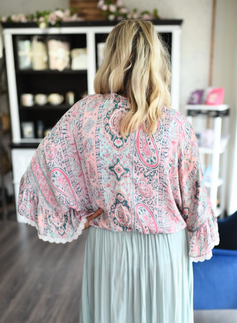 May Flowers Shrug Top