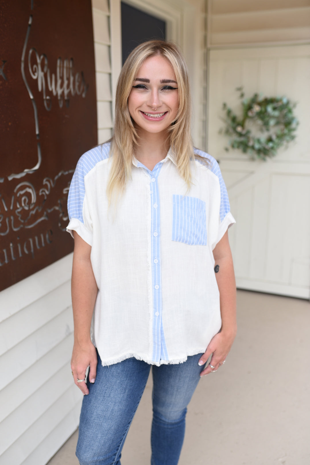 Boundless Energy Linen Button Down Top