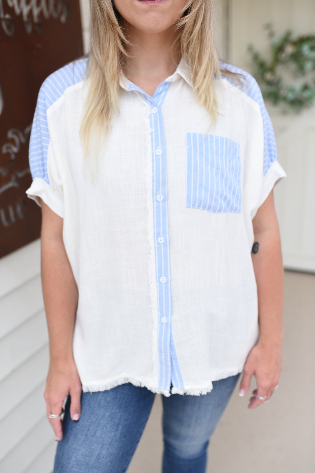 Boundless Energy Linen Button Down Top