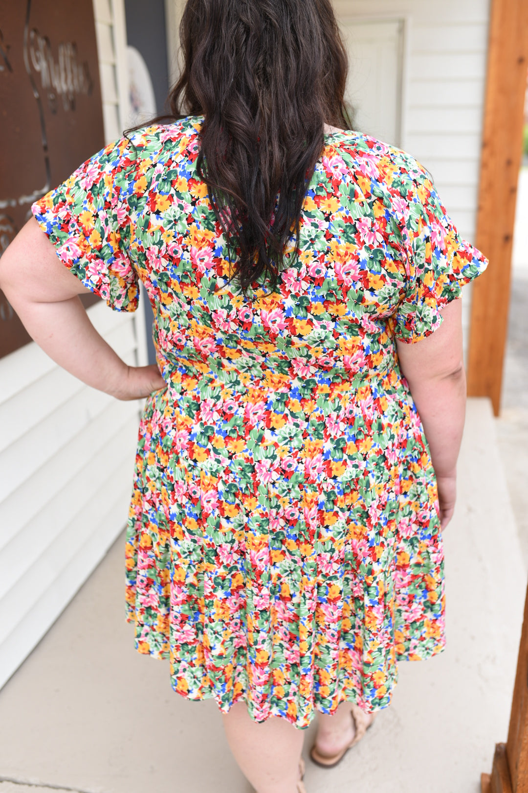 Just Feels Right Floral Dress Curvy