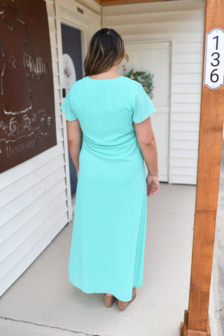 Goddess Surplice Maxi Dress