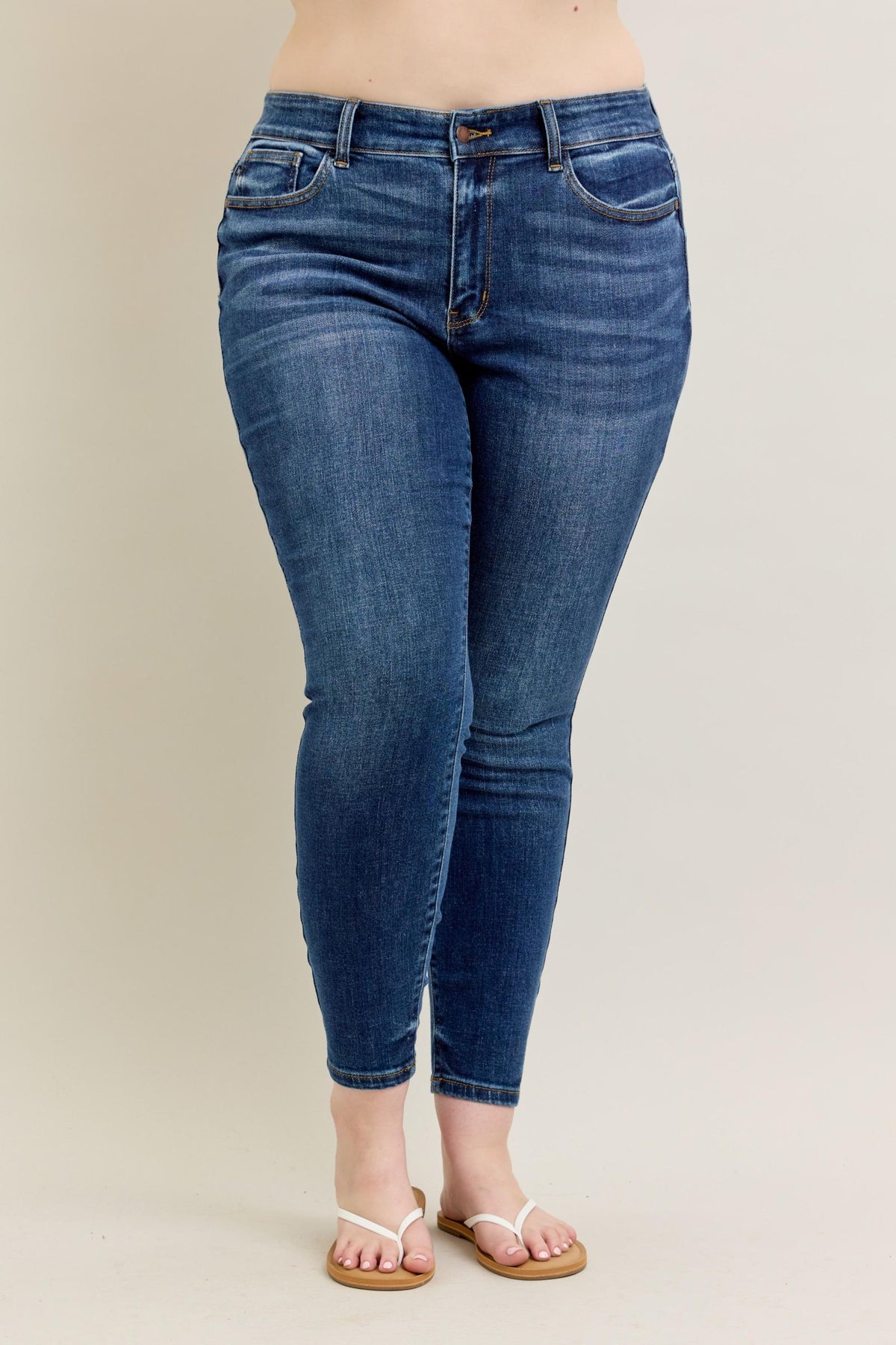 Easy Street Skinny Judy Blue Jeans Curvy