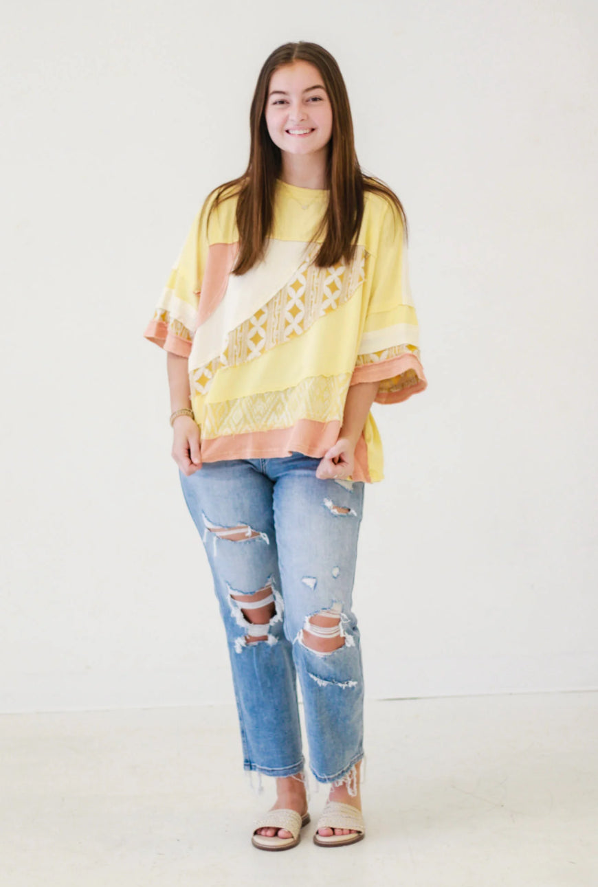 Hello Sunshine Top in Yellow Oli and Hali