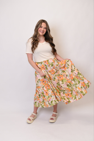 Petal Pop Floral Skirt