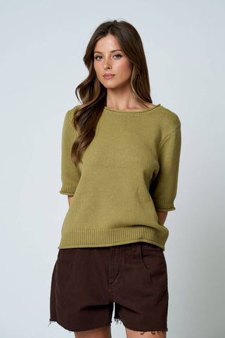 Slow Morning Sweater in Olive