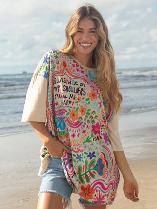 Natural Life Oversized Tee - Sunshine