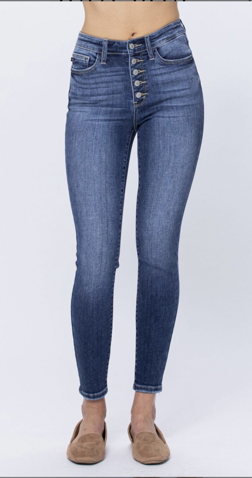 All Rise Button Fly Judy Blue Jeans