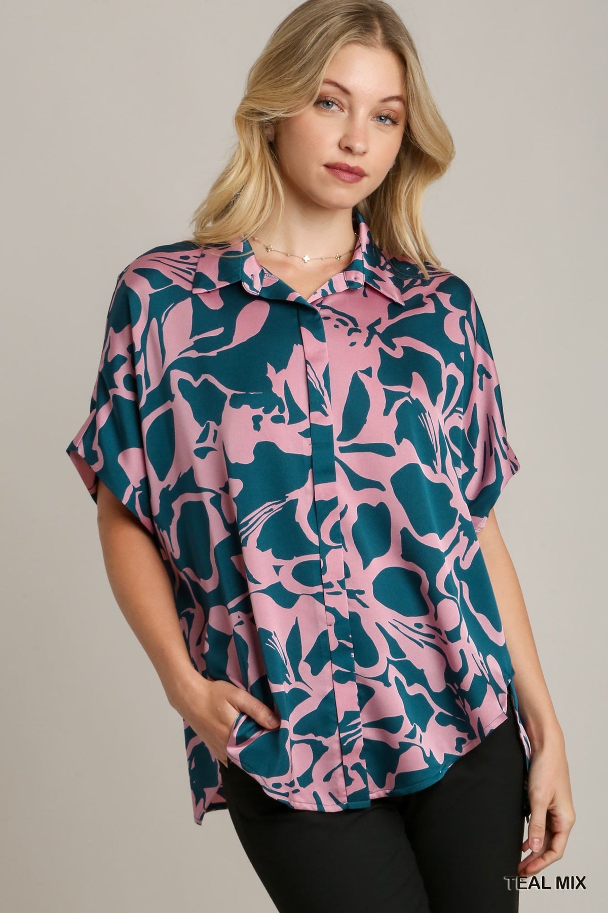 Hawaii Dreams Floral Buttoned Top