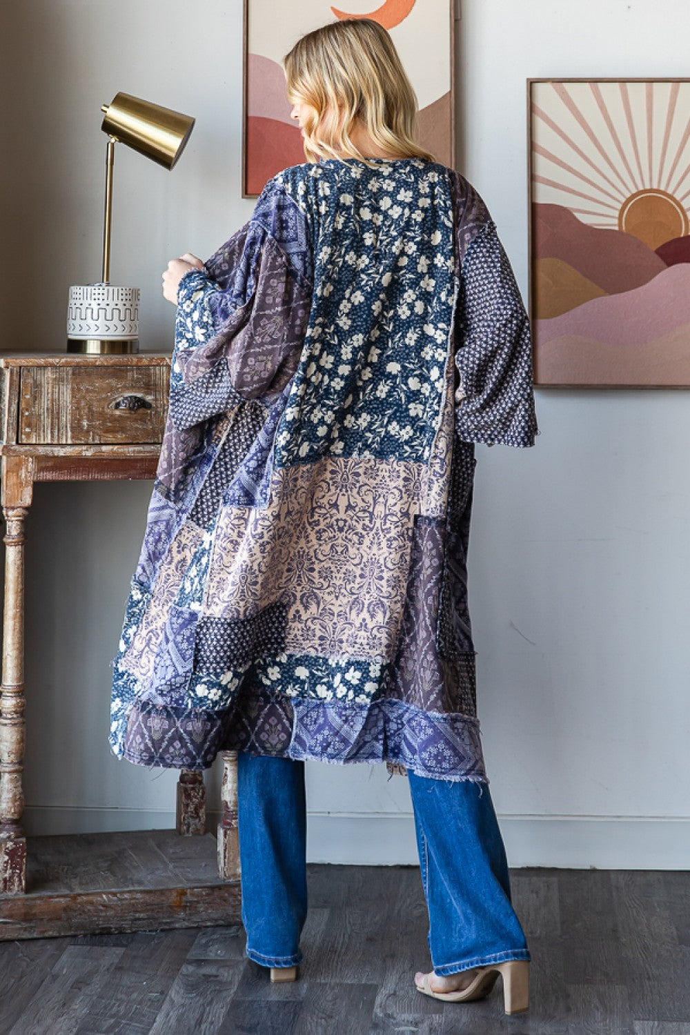 Oli &amp; Hali All Mixed Up Duster in Blue