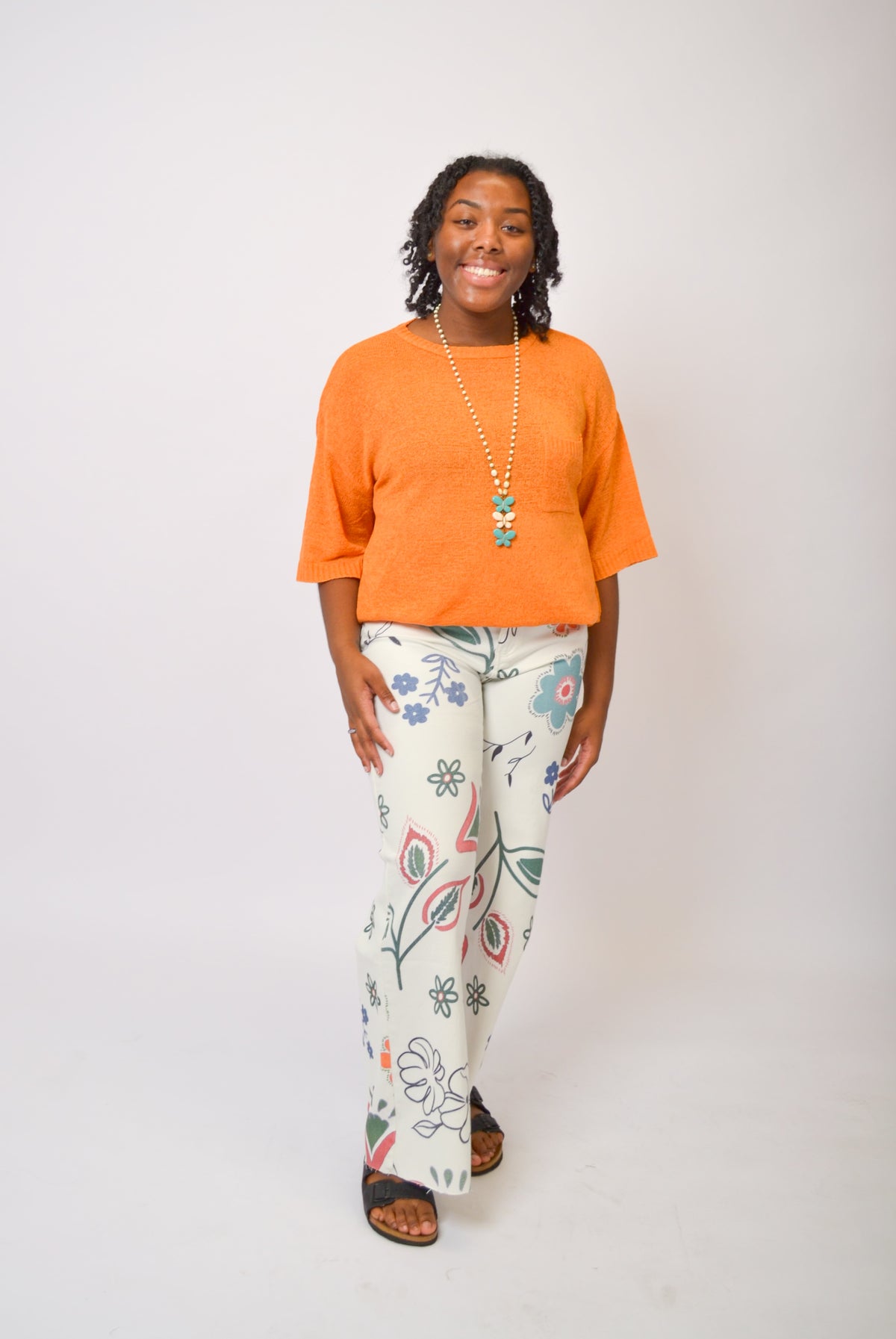 Tangerine Twist Knit Top