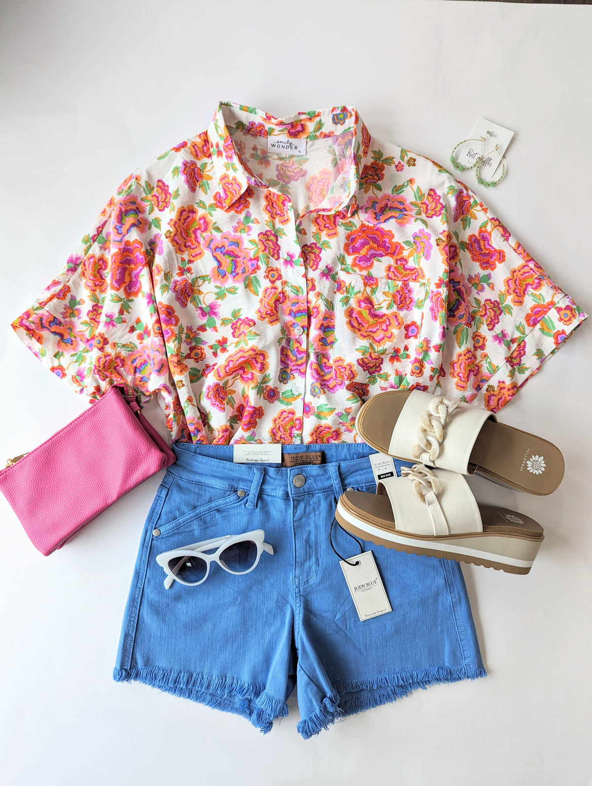 Exotic Sunset Floral Print Top