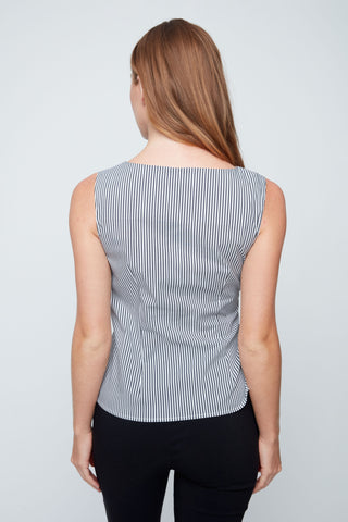 Picnic Perfect Sleeveless Blouse- Stripes