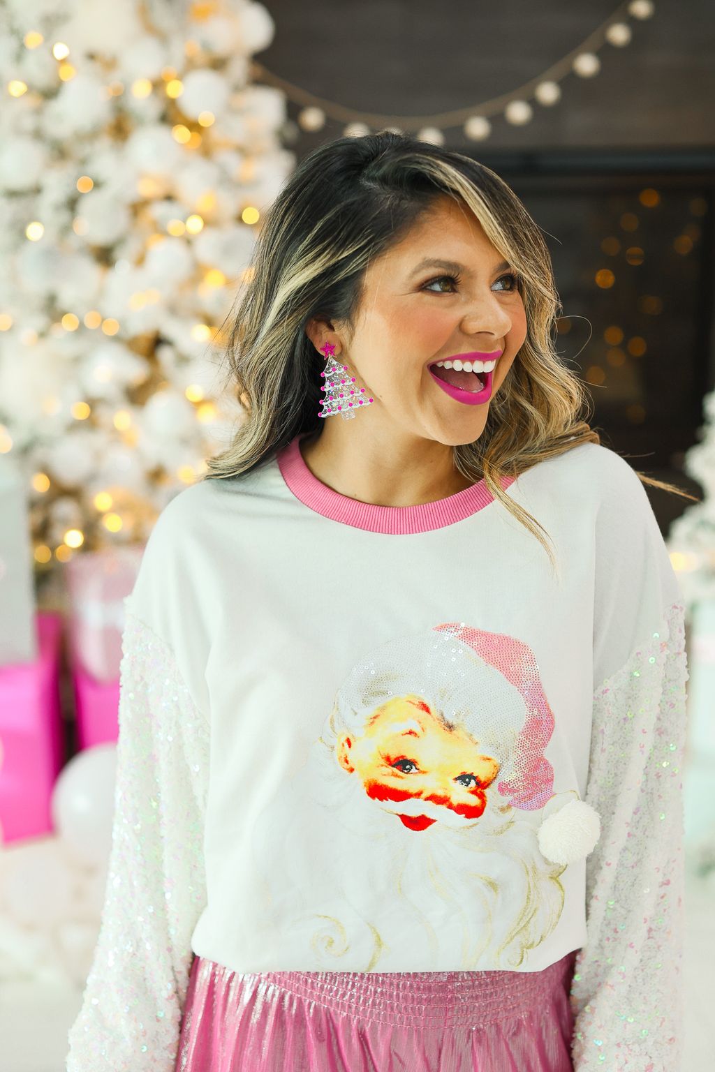 Sequins Santa Sweater