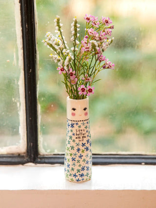 Natural Life Folk Friend Vase - Life Is Better