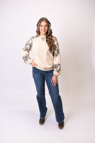 A Hint Of Plaid Pullover - Shop Rust & Ruffles
