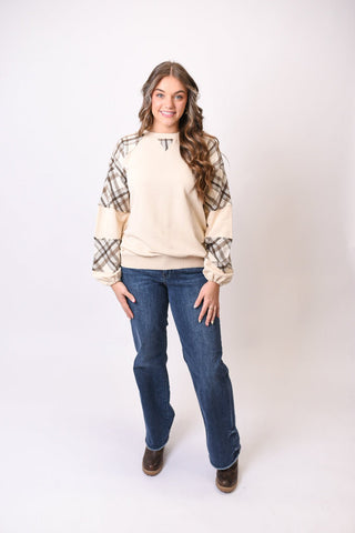 A Hint Of Plaid Pullover - Shop Rust & Ruffles