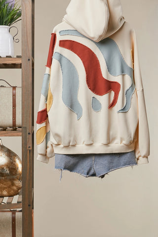 Celestial Sky Patchwork Hoodie