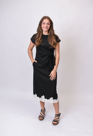 After Dark Lace Trim Midi - Shop Rust & Ruffles