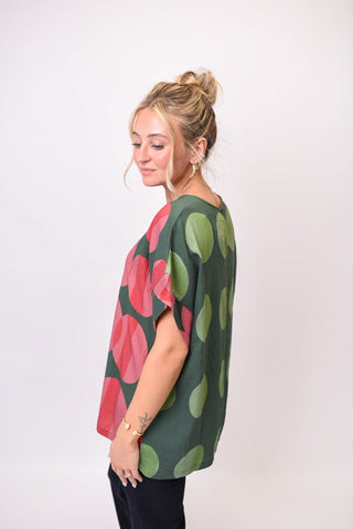 All About Those Dots Blouse in Green - Shop Rust & Ruffles