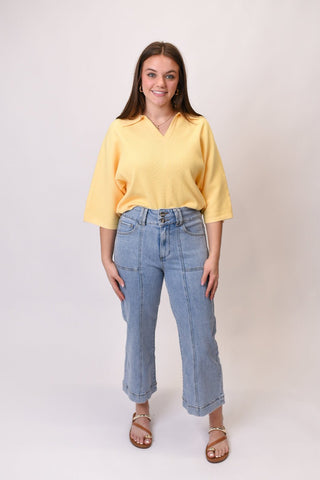 All Day Wide Leg Crop Mica Jeans - Shop Rust & Ruffles