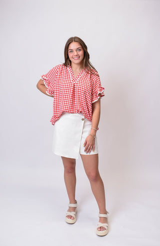 All Season Skort in Off White - Shop Rust & Ruffles