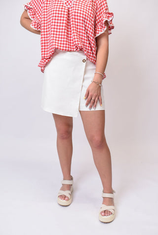 All Season Skort in Off White - Shop Rust & Ruffles
