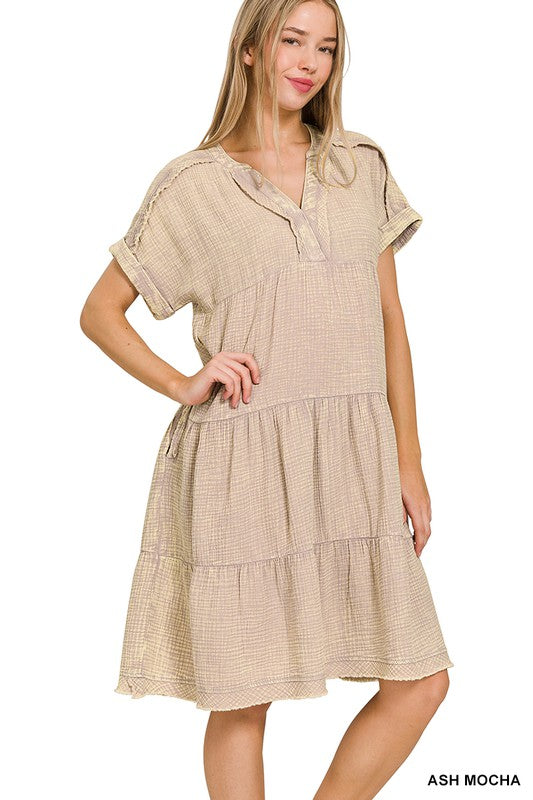 All The Fun Gauze Dress