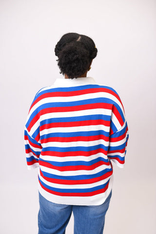 Americana Striped Sweater Top - Shop Rust & Ruffles