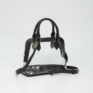 Analise Clear Satchel/Crossbody Bag: Black - Shop Rust & Ruffles