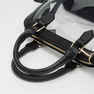 Analise Clear Satchel/Crossbody Bag: Black - Shop Rust & Ruffles