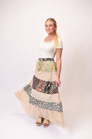 Aria Tiered Boho Maxi Skirt - Shop Rust & Ruffles
