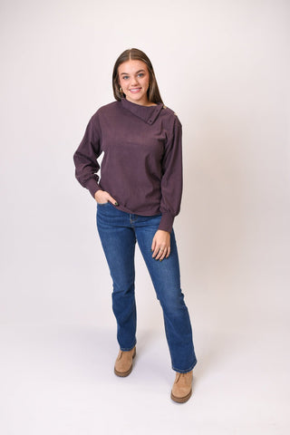 Audrina Top in Plum - Shop Rust & Ruffles