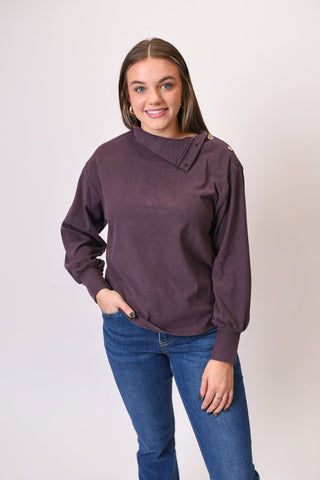 Audrina Top in Plum - Shop Rust & Ruffles