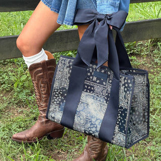 Case-Mate Bandana Bow Jelly Tote Bag - Navy