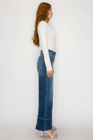 Stonewashed Stunner Wide Leg Jeans