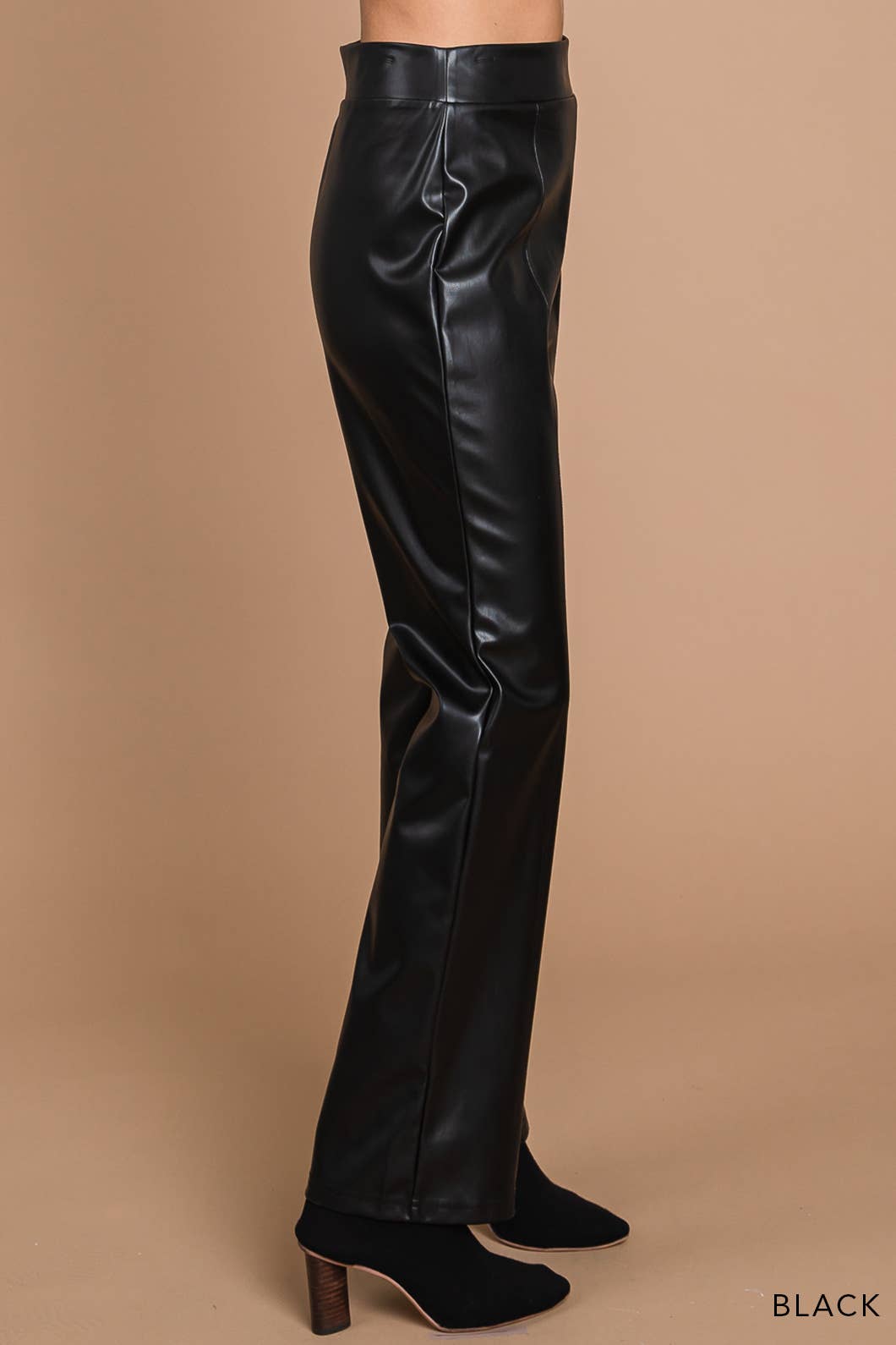 Stunner Faux Leather Flare Pants