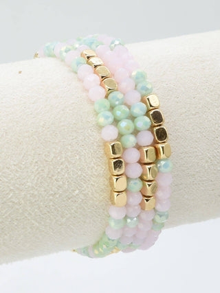 Beaded Bracelet Stack - Sage Blush - Shop Rust & Ruffles