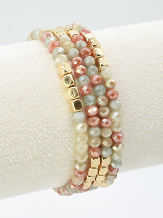 Beaded Bracelet Stack - Terracotta Mist - Shop Rust & Ruffles