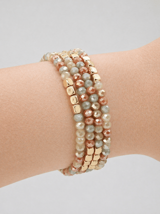 Beaded Bracelet Stack - Terracotta Mist - Shop Rust & Ruffles