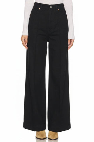 Blackout Control Top Cropped Wide Leg Denim