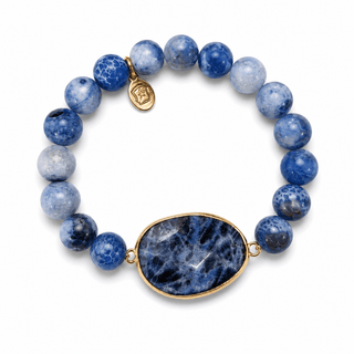 Blue Sodalite Stone Focal Bracelet - Shop Rust & Ruffles