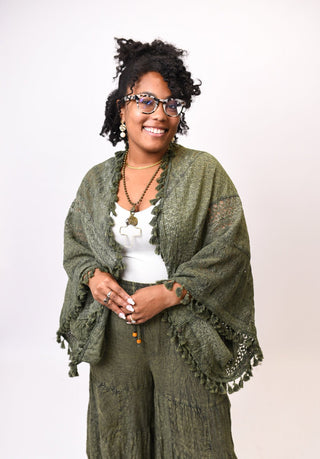 Boho Wander Kimono Basil - Shop Rust & Ruffles