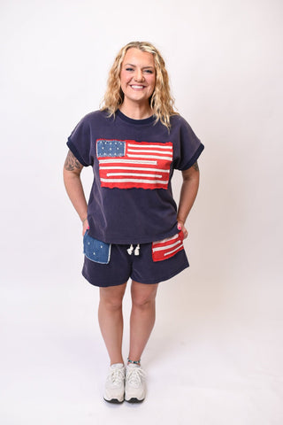 Born Free Patchwork Tee - Shop Rust & Ruffles
