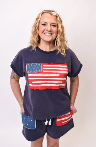 Born Free Patchwork Tee - Shop Rust & Ruffles