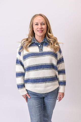 Breton Stripes Boyfriend Polo - Shop Rust & Ruffles