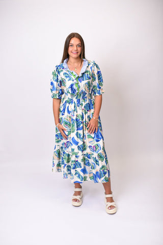 Bright Tropics Floral Midi Dress - Shop Rust & Ruffles