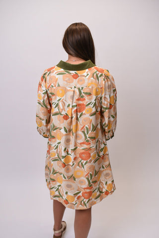 Brushed Floral Mini Dress Olive Mix - Shop Rust & Ruffles
